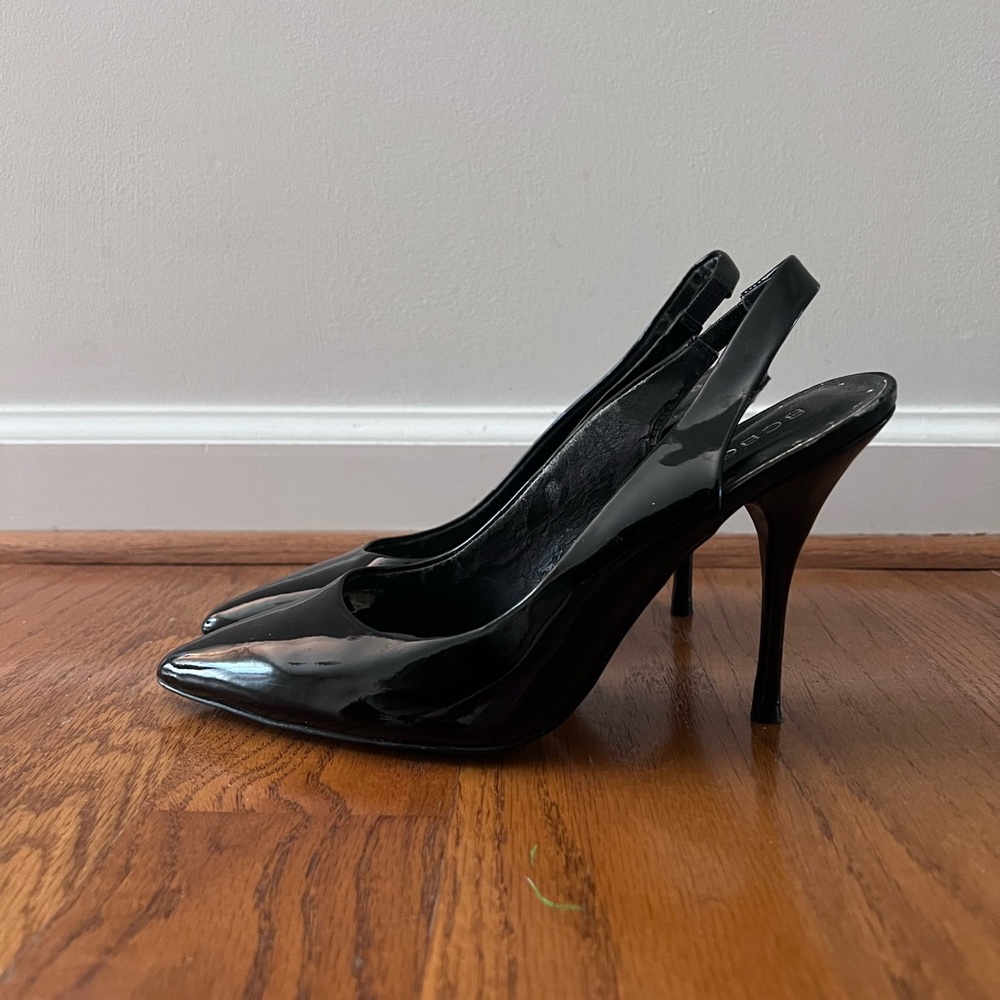 BCBG Black Slingback Heels